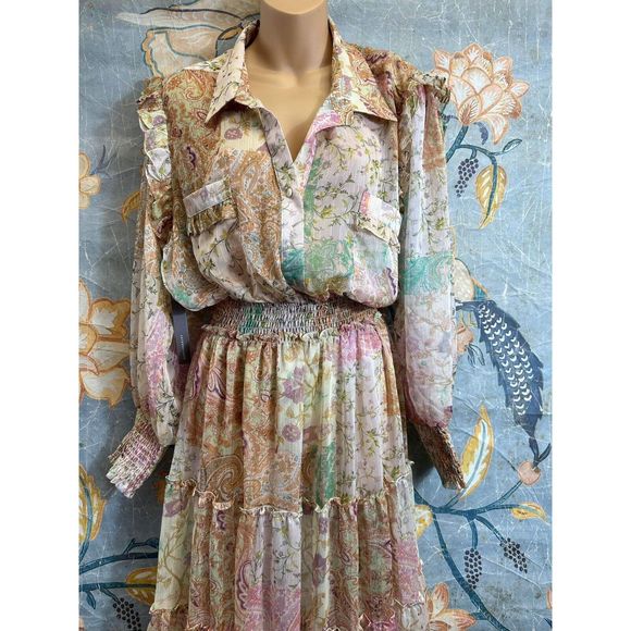 Anthropologie MISA V-Neck Buttonfront Maxi Dress $478 - Picture 5 of 7